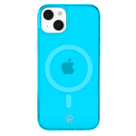 Neon Blue Clear iPhone Case - Main Image