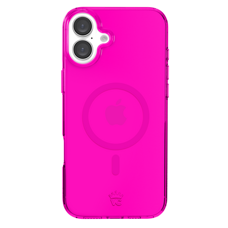 Neon Pink Clear iPhone Case - Main Image