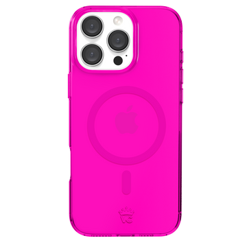 Neon Pink Clear iPhone Case