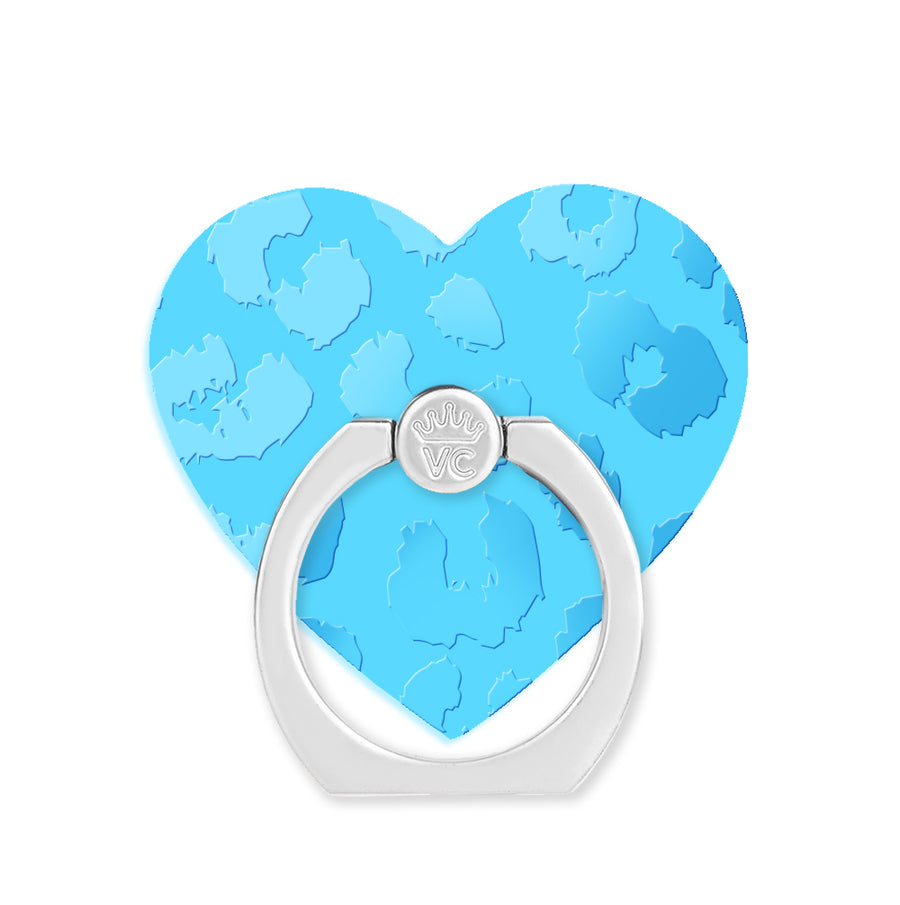 Aqua Blue Leopard Phone Ring