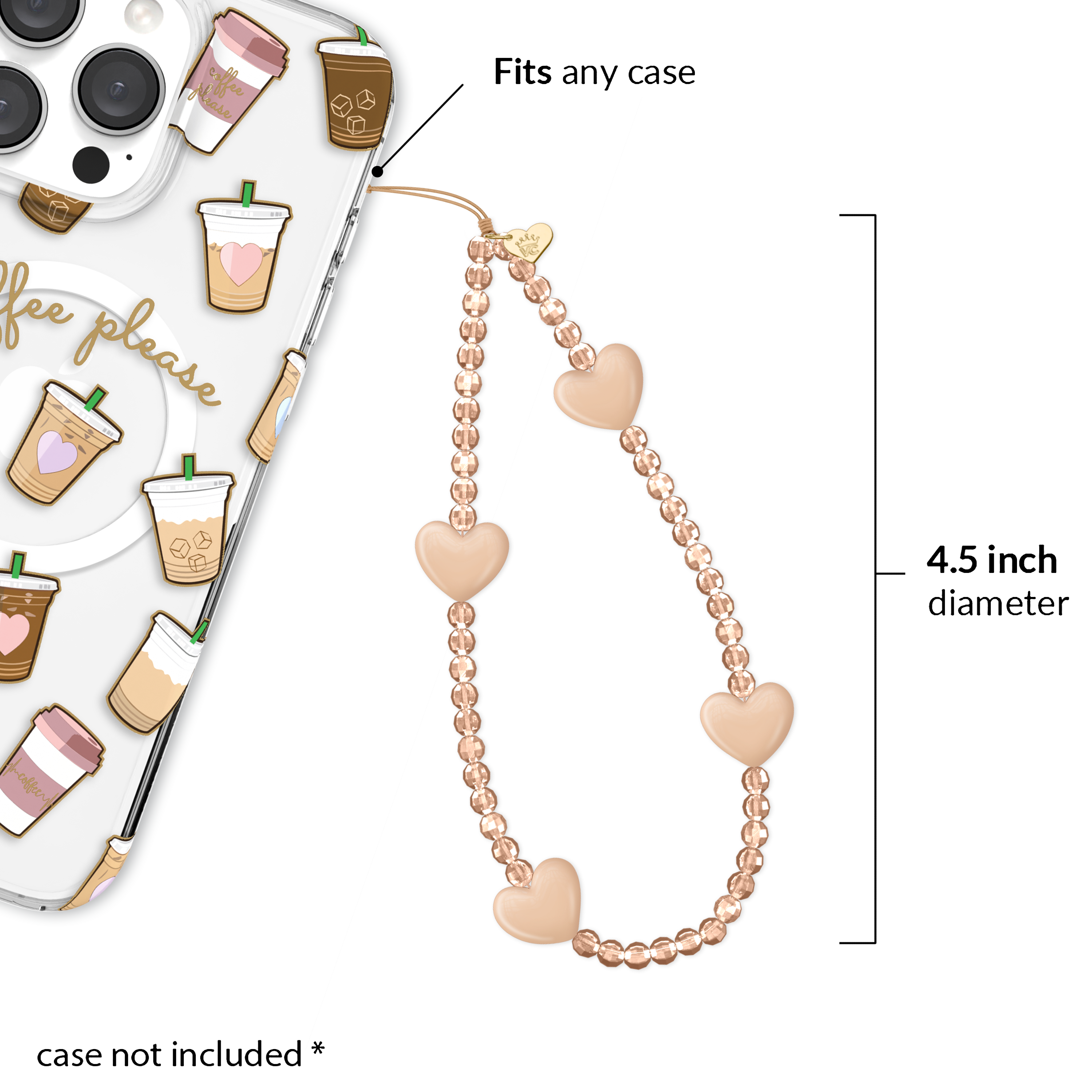 Nude Heart Phone Charm - Thumbnail 2