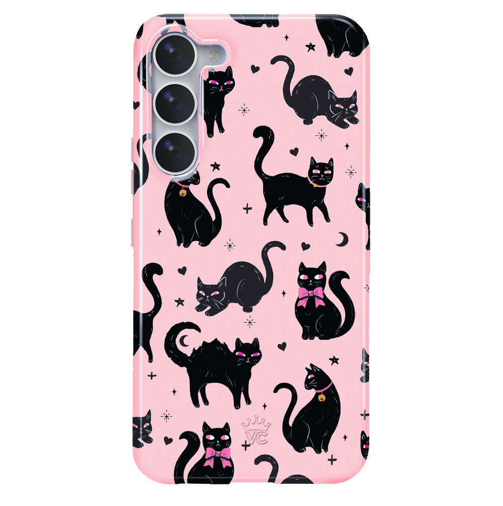 Black Lucky Cat Charm , Though Phone Case for Samsung – Art of Box