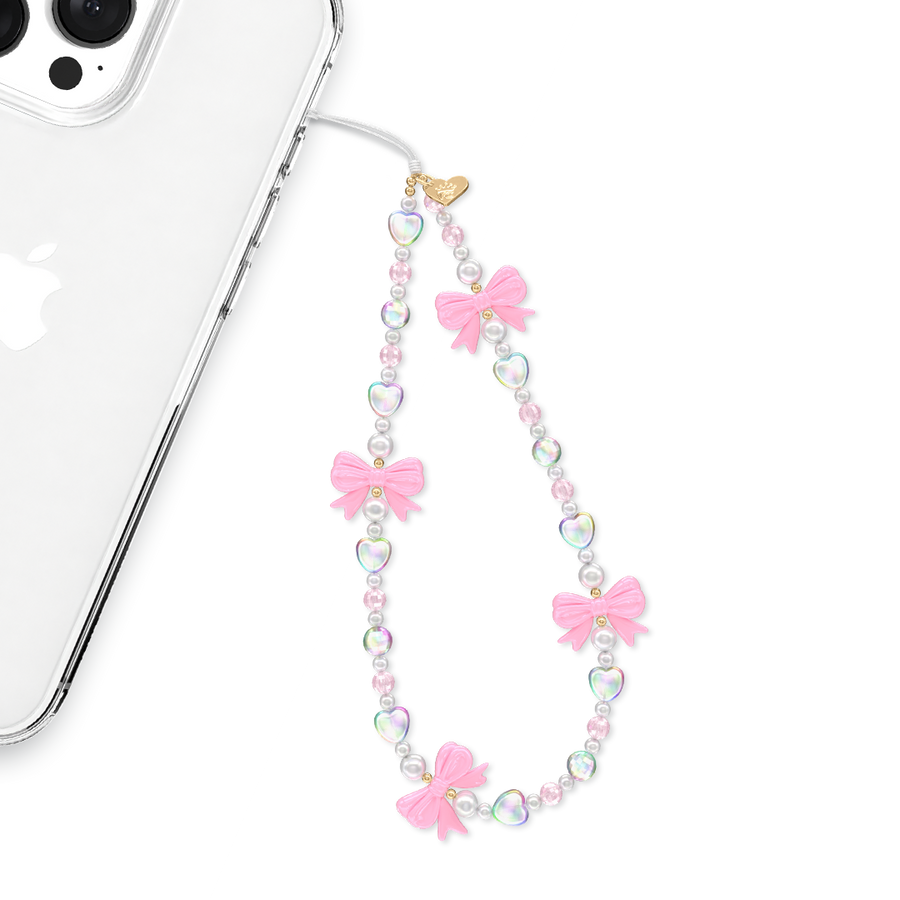 Pink Bow Phone Charm