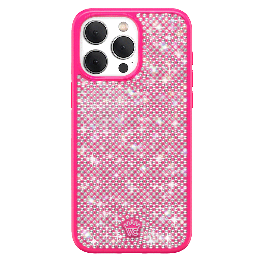 Hot Pink Caviar Crystals iPhone Case
