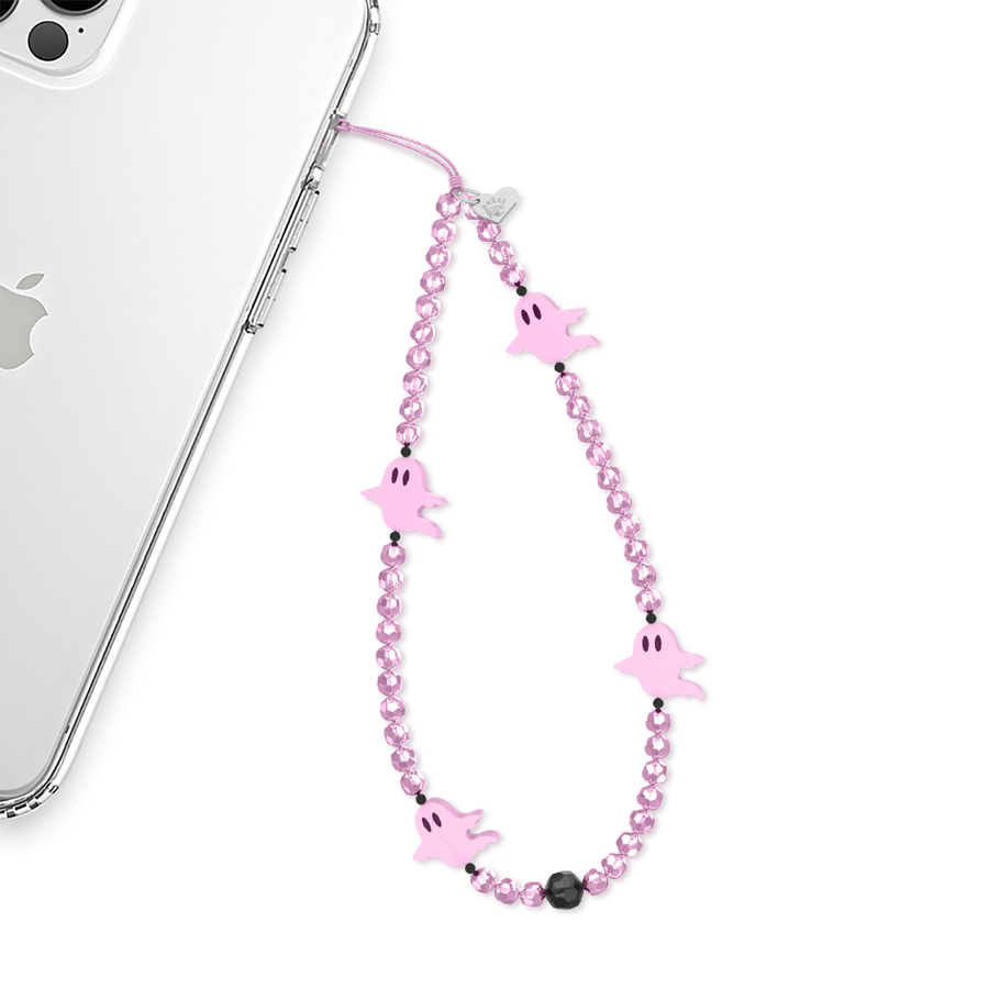 Ghosted Pink Phone Charm