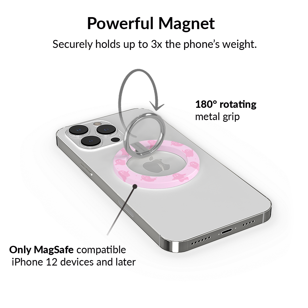 Ghosted Pink Glitter MagSafe Grip Ring - Thumbnail 5