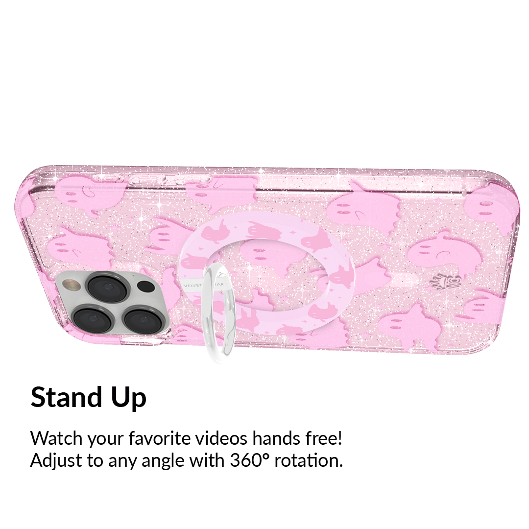 Ghosted Pink Glitter MagSafe Grip Ring - Thumbnail 3