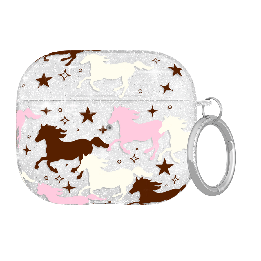 Pink Pony Glitter AirPod Case
