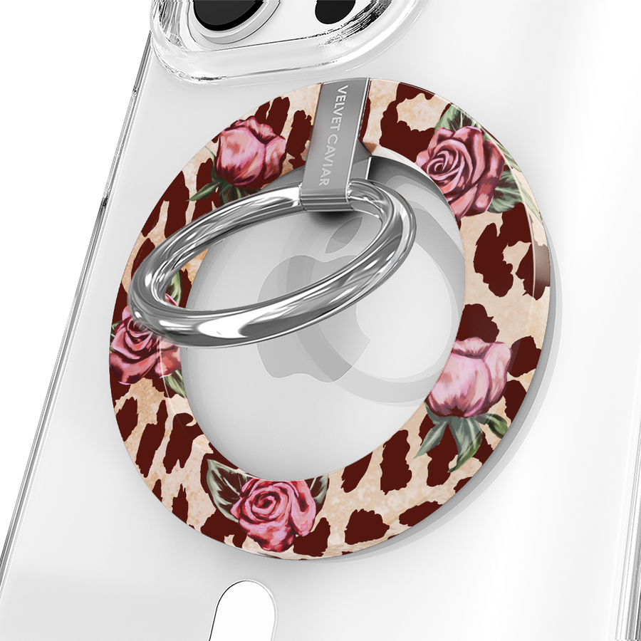 Rosy Leopard MagSafe Grip Ring