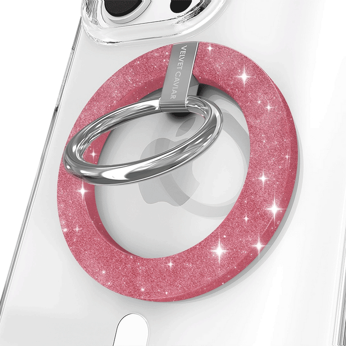 Pink Stardust Glitter MagSafe Grip Ring