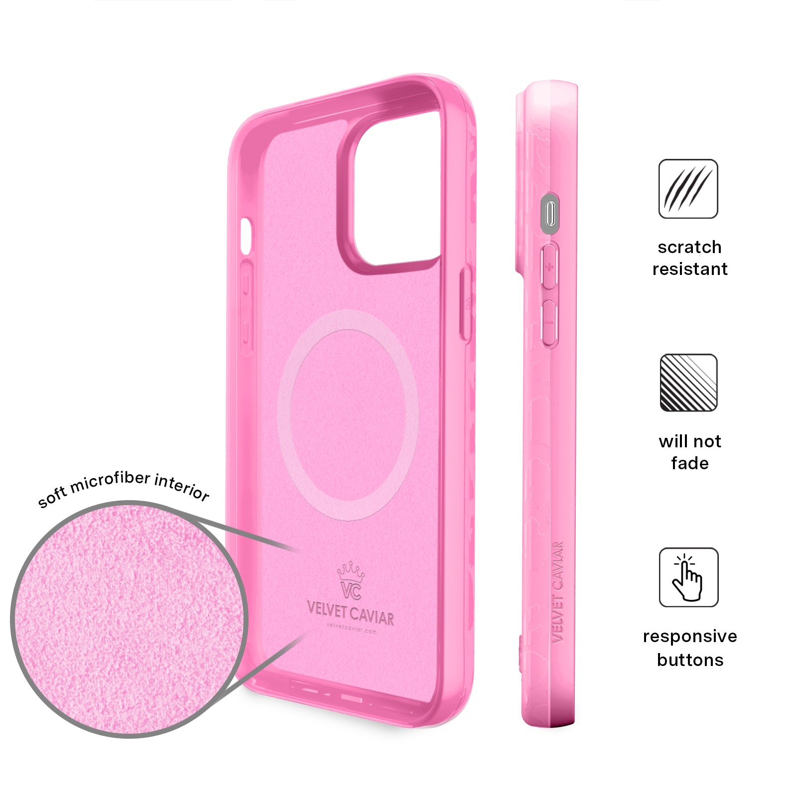 Hot Pink Leopard iPhone Case –