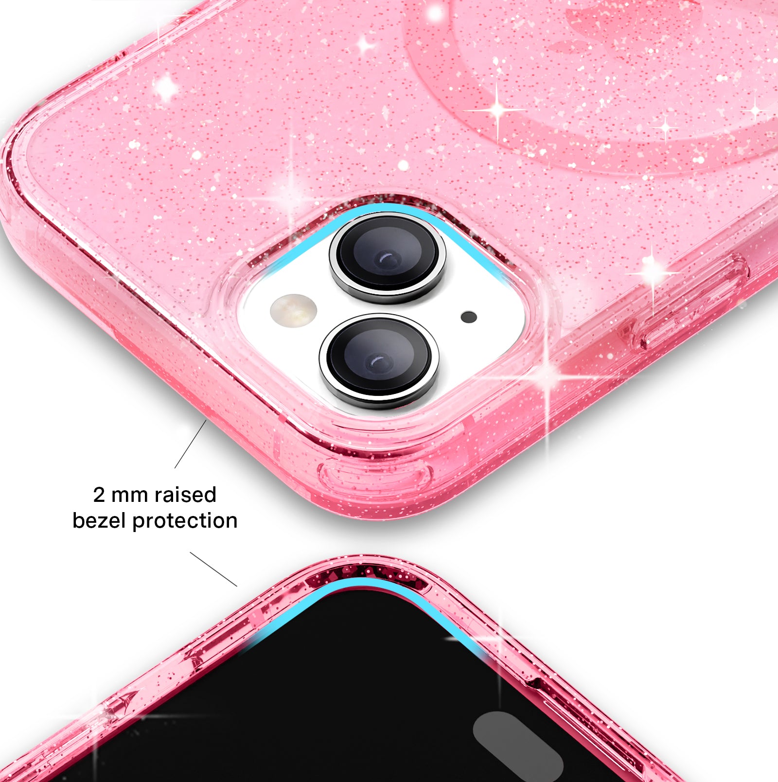 Pink Crushed Glitter Protective Phone Case - Fits iPhone® 5/5S