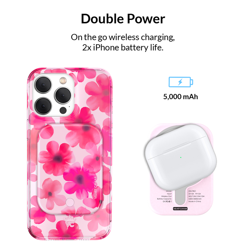Cherry Blossom MagSafe Battery Power Pack