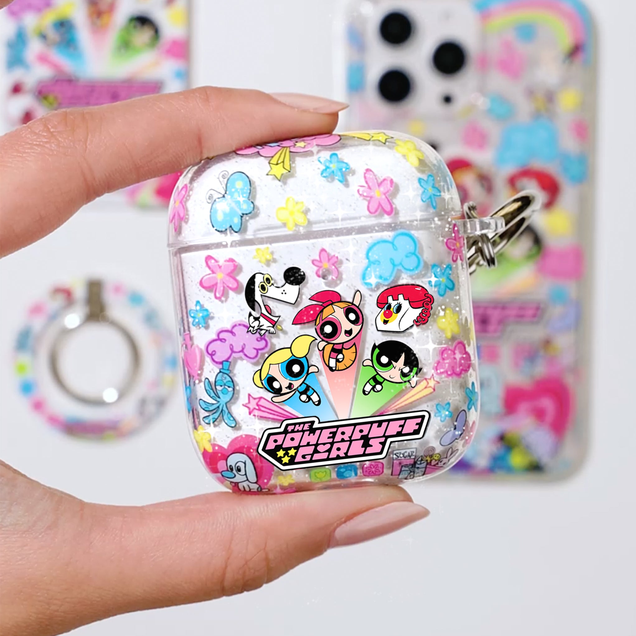 The Powerpuff Girls Girl Power Glitter AirPod Case - Thumbnail 2