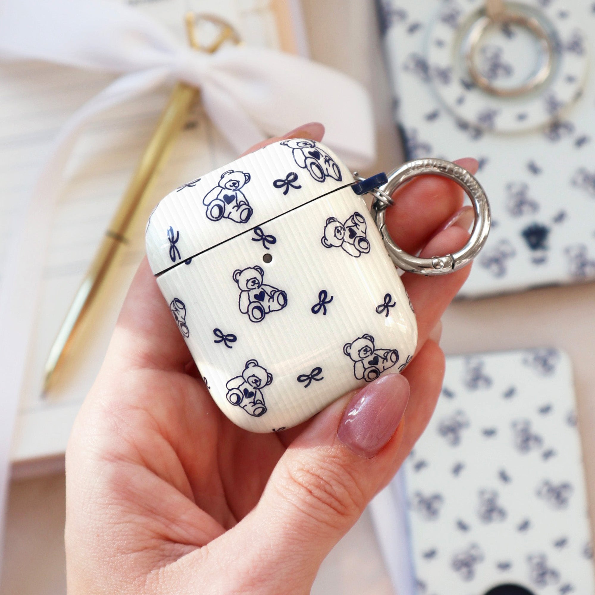 Preppy Teddy AirPod Case - Thumbnail 3