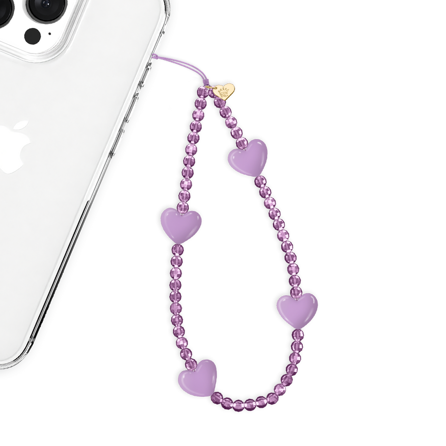 Purple Heart Phone Charm