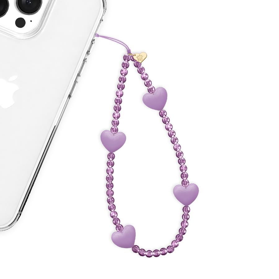 Purple Heart Phone Charm