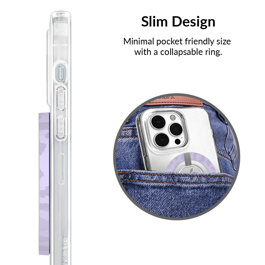 Lilac Leopard MagSafe Grip Ring - Thumbnail 5