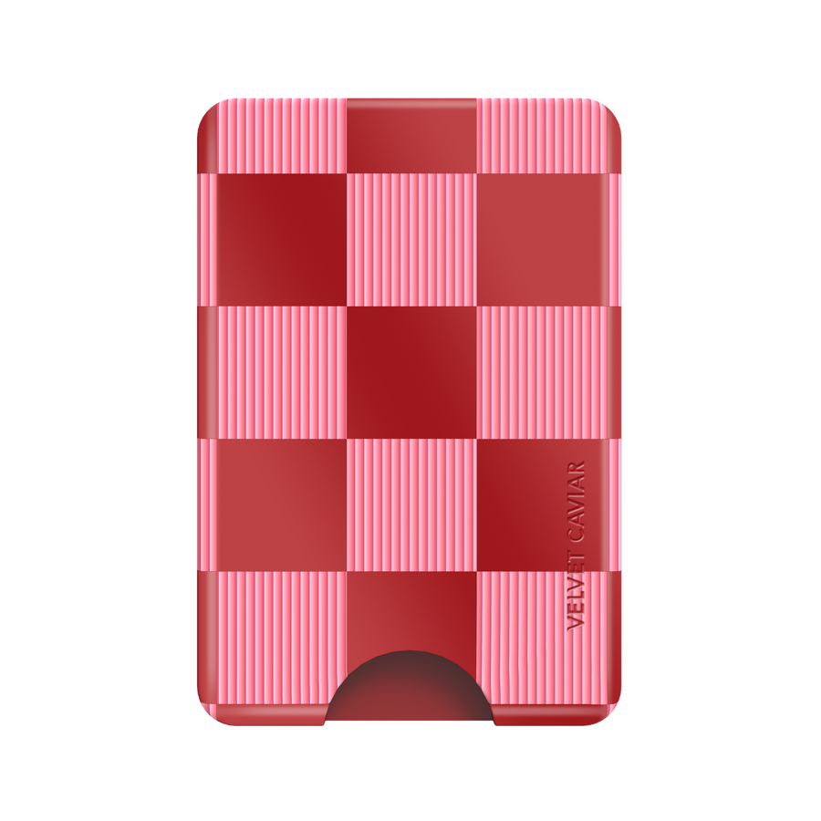 Rose Vibe Checkered Magsafe Wallet