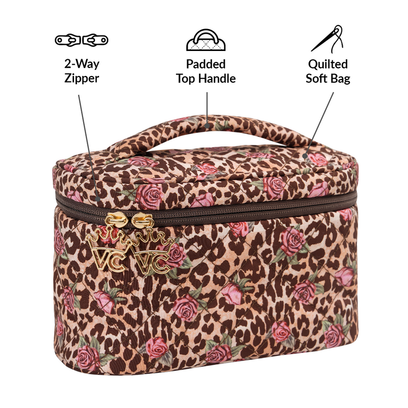Rosy Leopard Vanity Bag