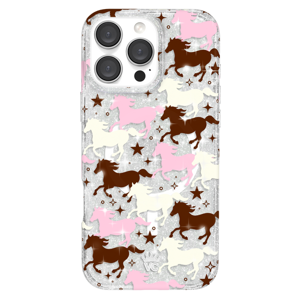 Pink Pony Glitter iPhone Case image