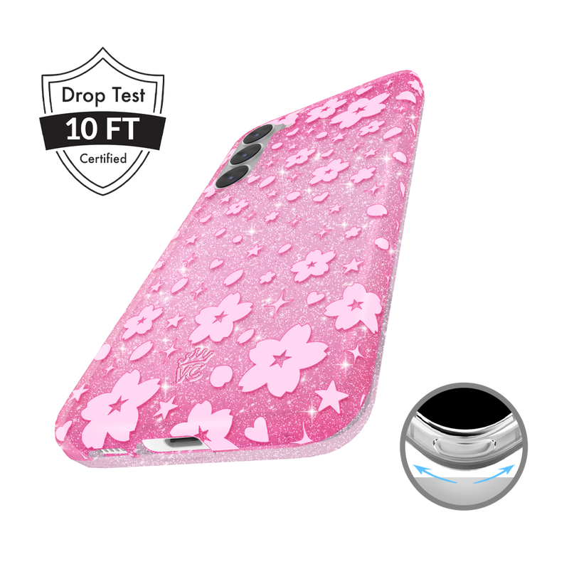 Cherry Blossom Glitter Samsung Case