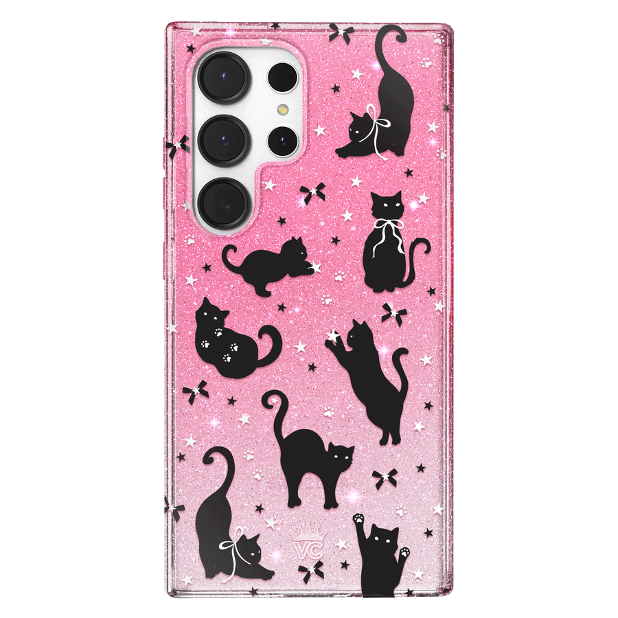Lucky Kittens Glitter Samsung Case