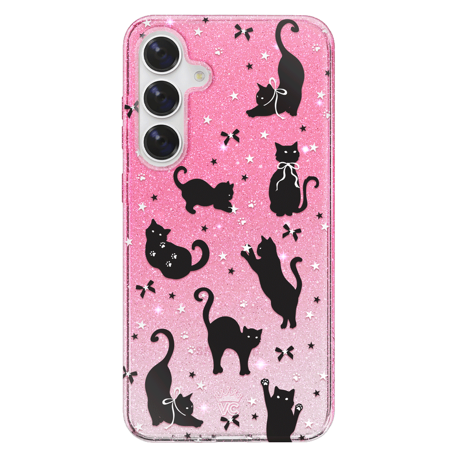 Lucky Kittens Glitter Samsung Case