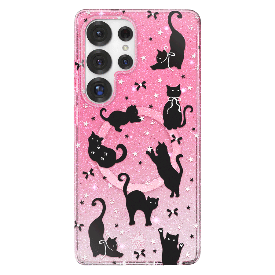 Lucky Kittens Glitter Samsung Case