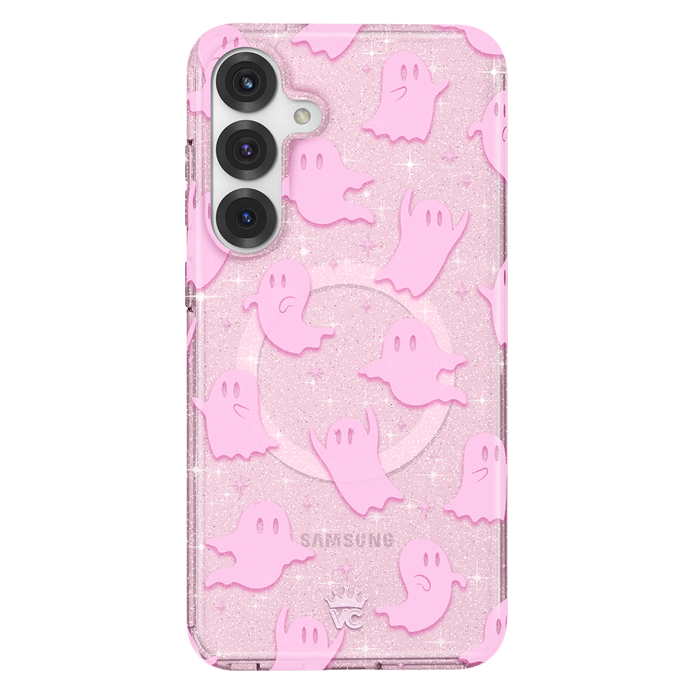 Samsung Galaxy S24 Ultra Ghosted Pink Glitter Samsung-Ghosted-Cases Cute Phone Case
