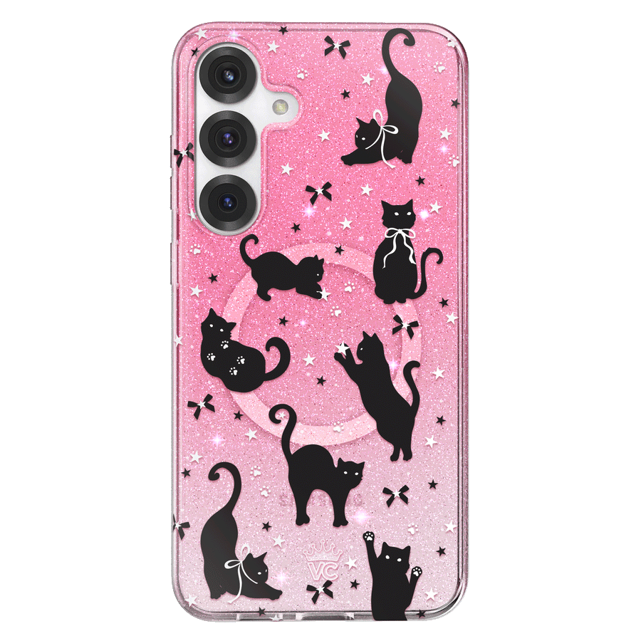 Lucky Kittens Glitter Samsung Case