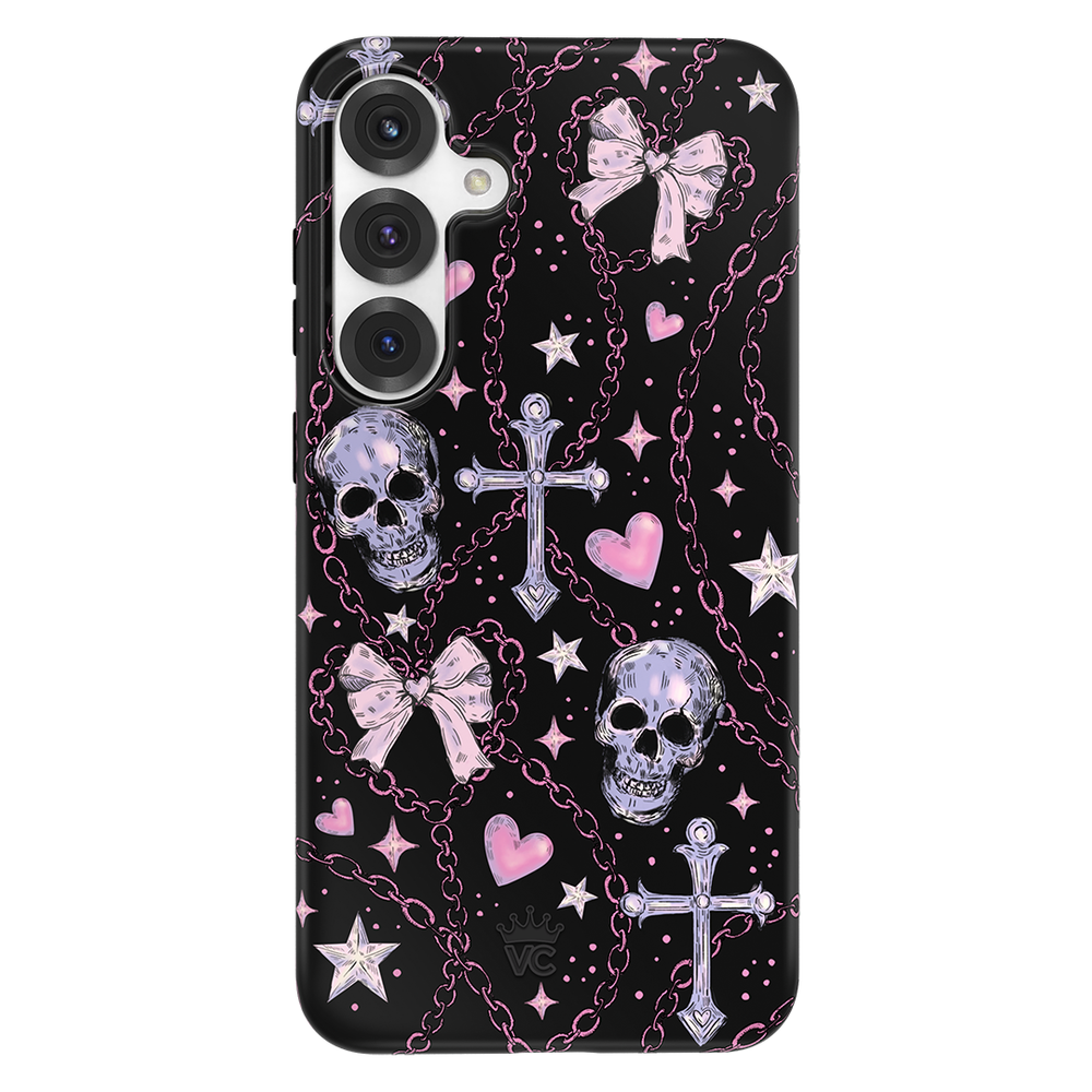 Samsung Galaxy S22 Ultra Pretty Punk Skulls Samsung-Halloween-Swatch Cute Phone Case Samsung Galaxy S22 Ultra Pretty Punk Skulls Samsung-Halloween-Swatch Cute Phone Case