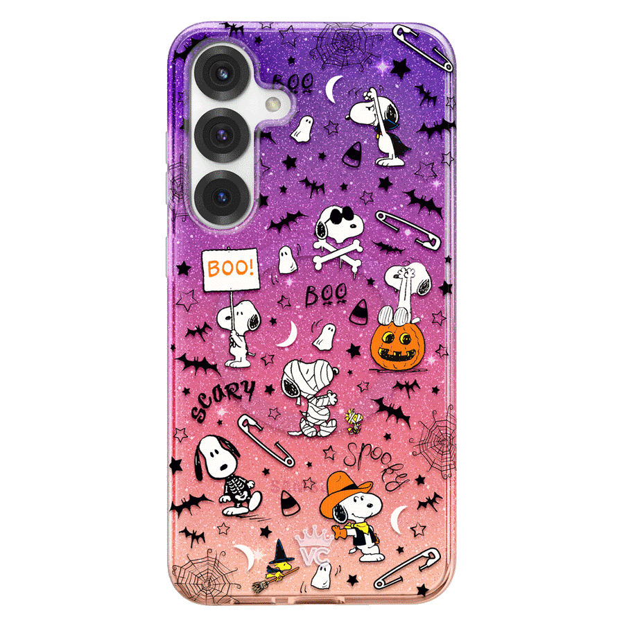 Snoopy Spooky Glitter Samsung Case