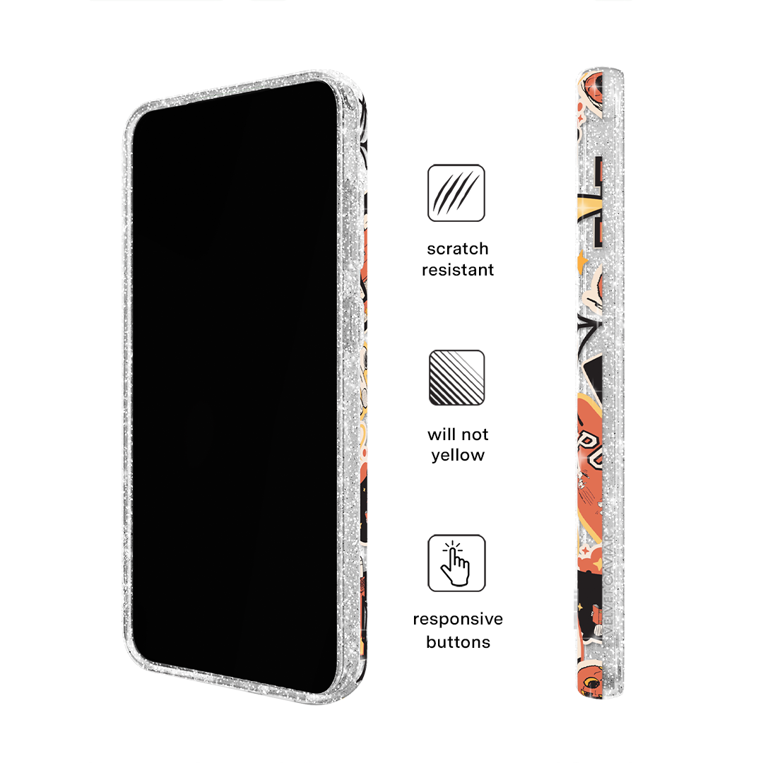 Snoopy Halloween Varsity Glitter Samsung Case - Thumbnail 2