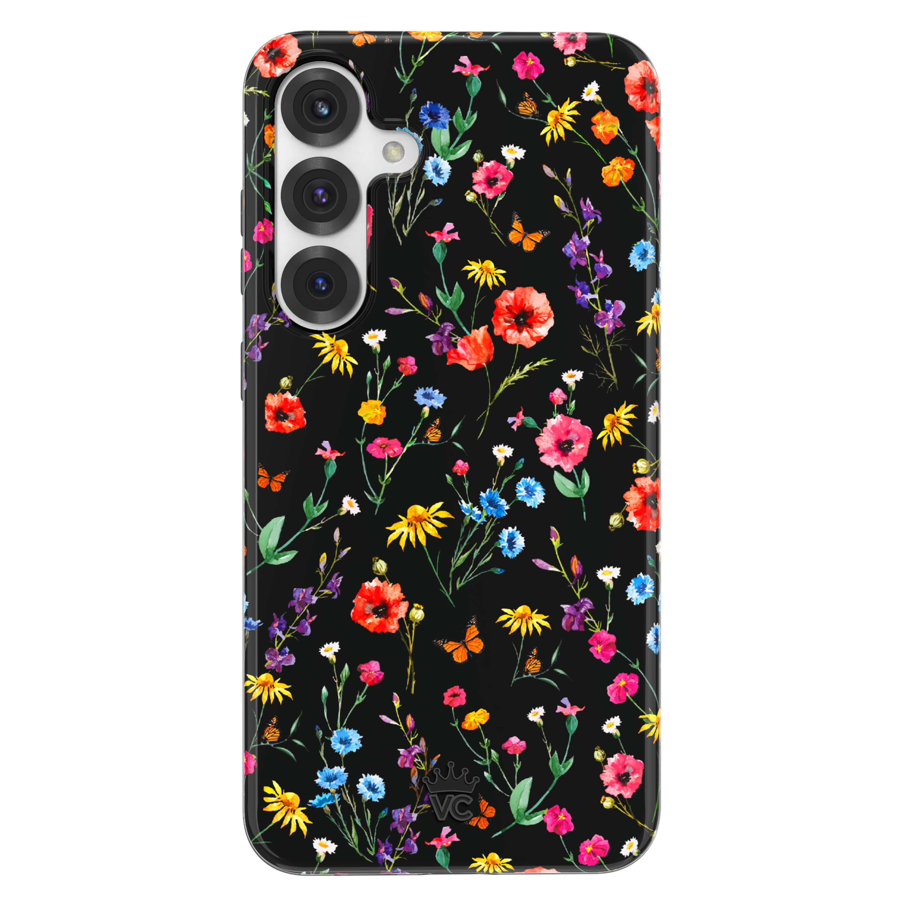 Black Wildflower Samsung Case - Thumbnail 2