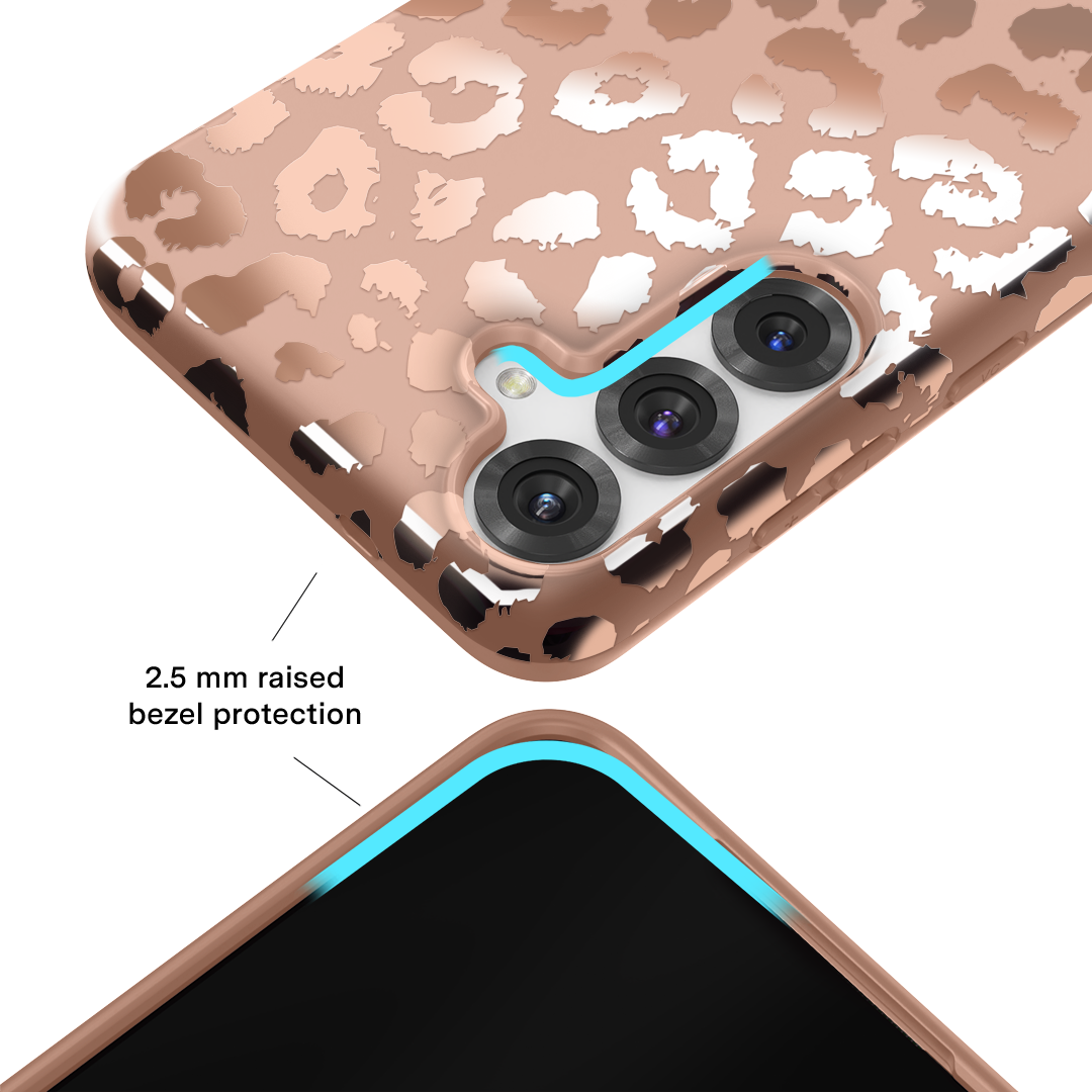 Bronze Chrome Leopard Samsung Case - Thumbnail 2