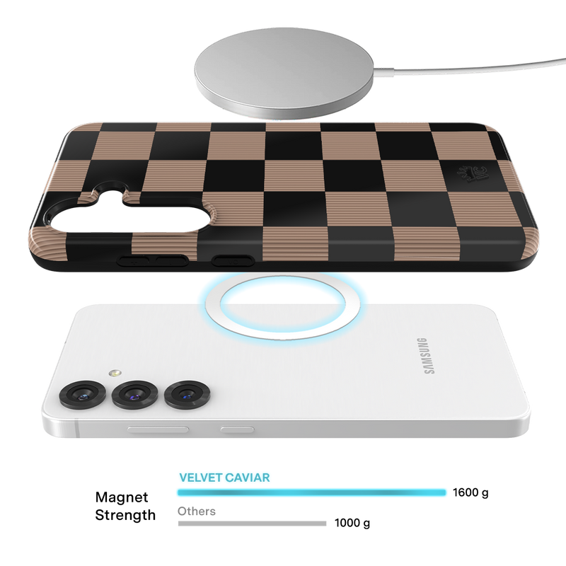 Mocha Vibe Checkered Samsung Case