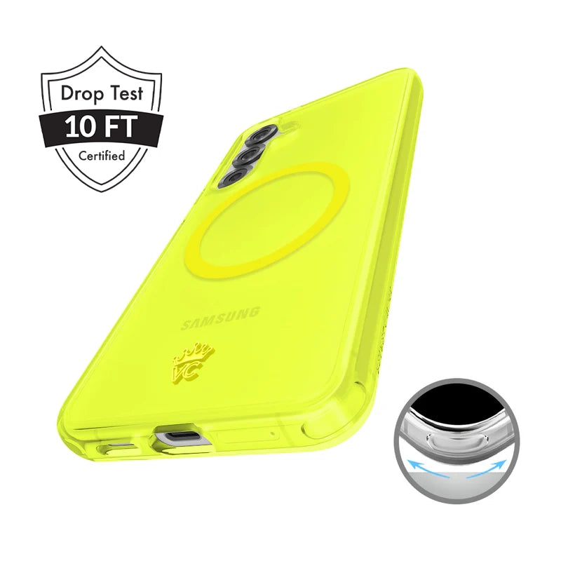 Neon Yellow Clear Samsung Case - Thumbnail 5