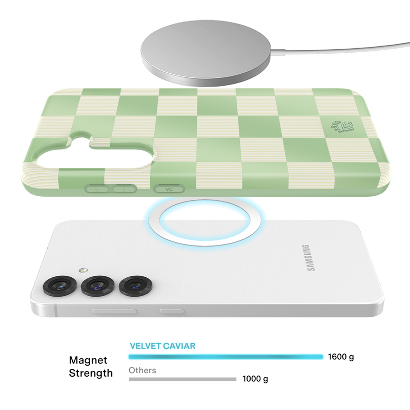 Pistachio Vibe Checkered Samsung Case