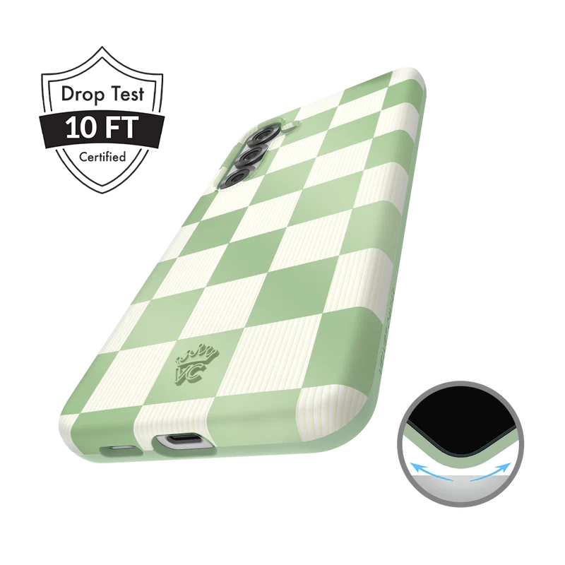 Pistachio Vibe Checkered Samsung Case - Thumbnail 4