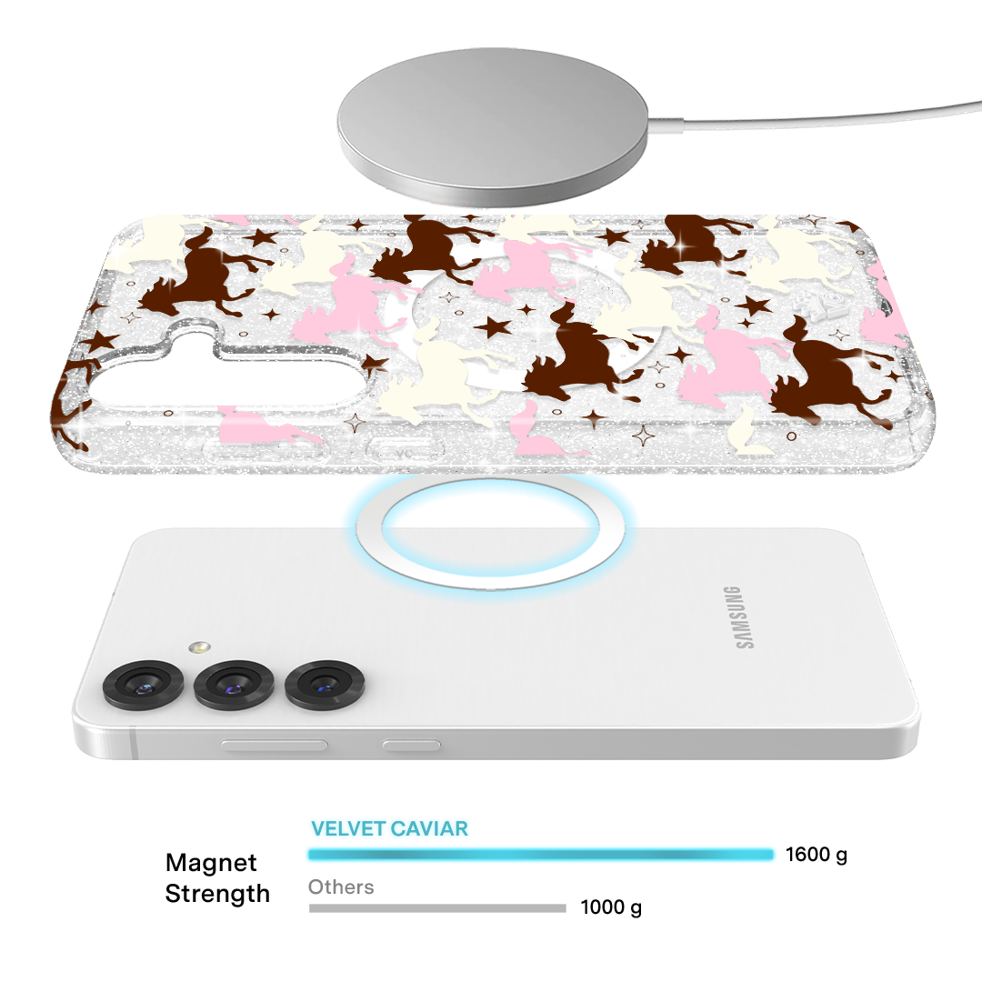 Pink Pony Glitter Samsung Case