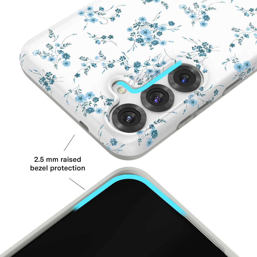 French Blue Floral Samsung Case