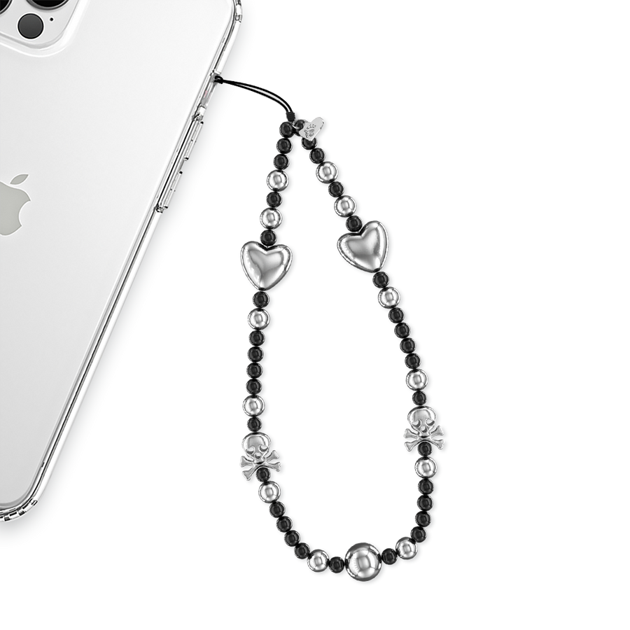 Chrome Skulls Phone Charm