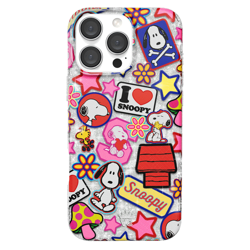 iPhone・スマホケース Society6 Sparkle Stripe by Social Proper Snoopy Patchwork Glitter iPhone Case