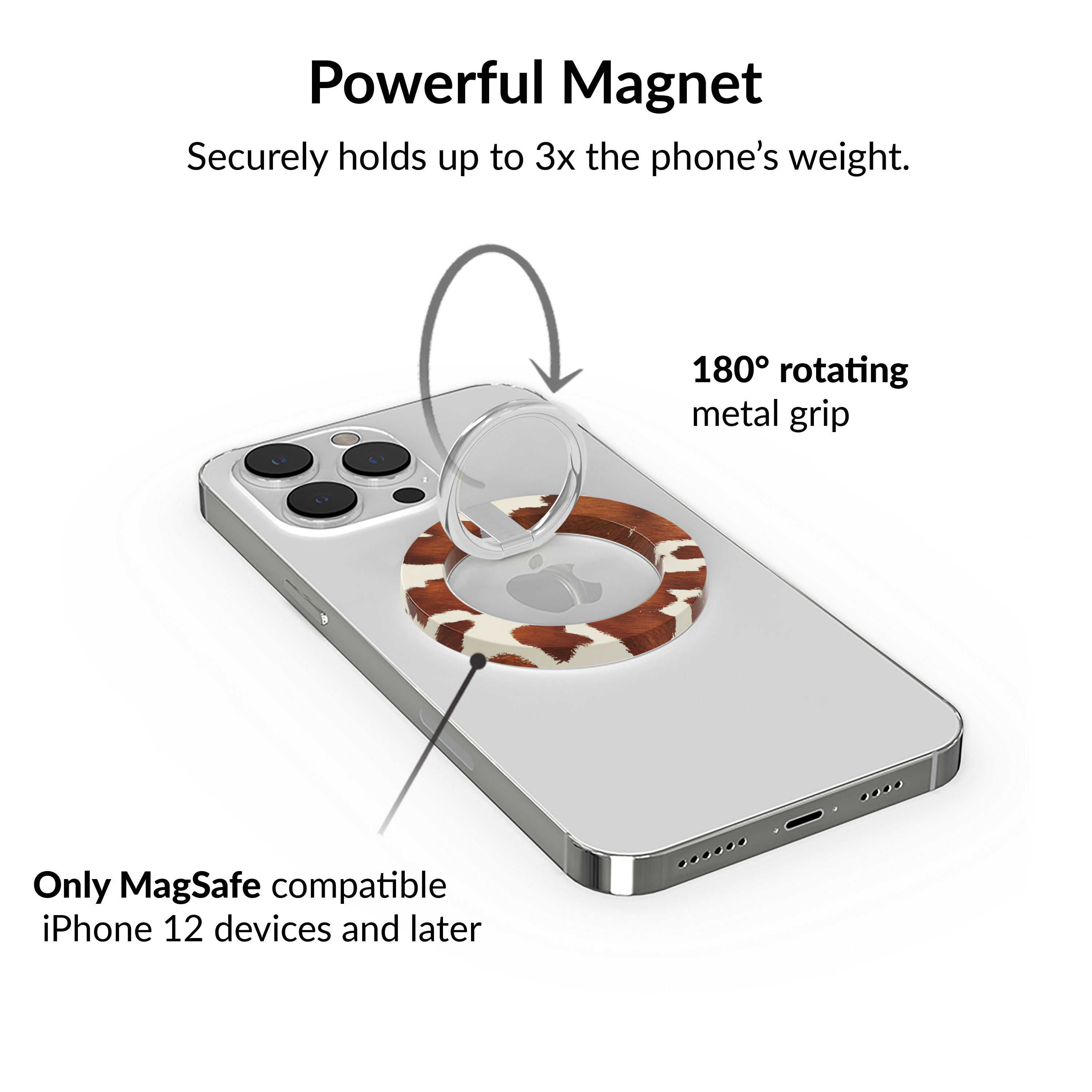 Cocoa Cow MagSafe Grip Ring - Thumbnail 3