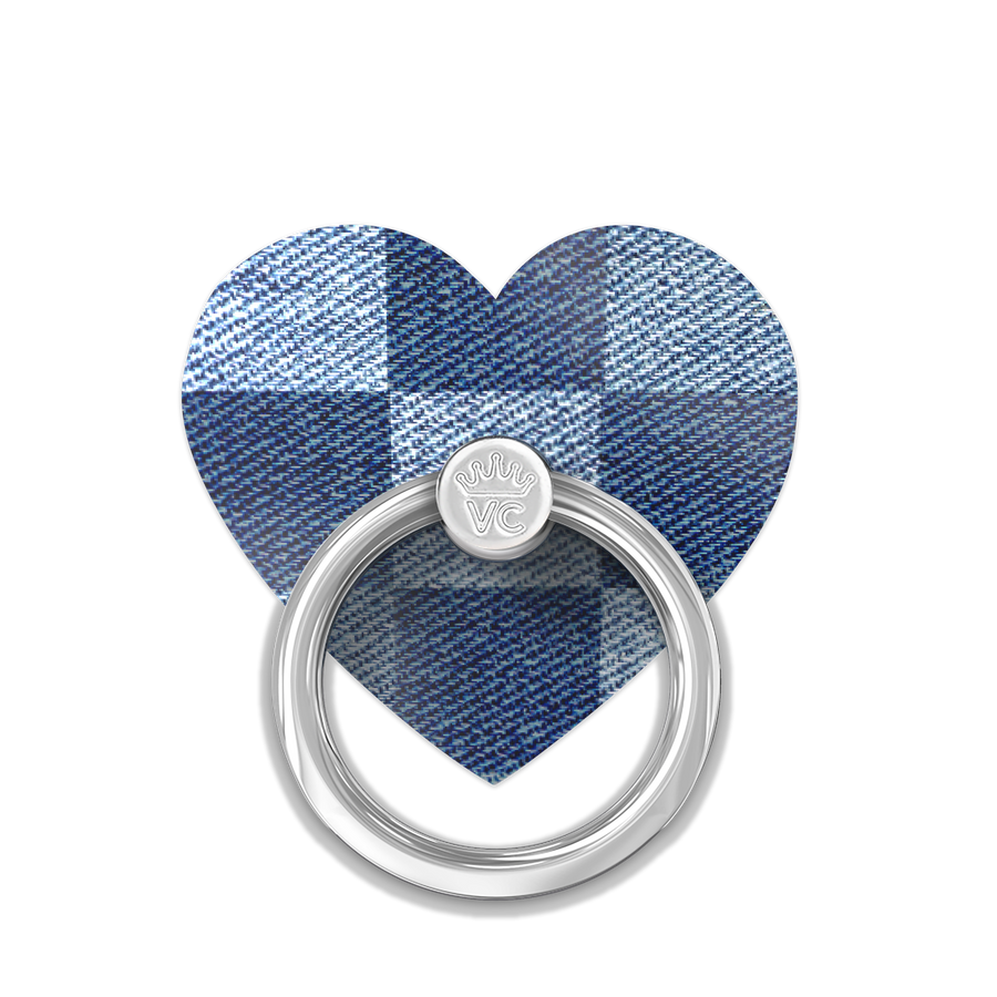 Denim Vibe Checkered Phone Ring