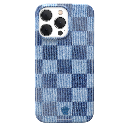 Denim Vibe Checkered iPhone Case