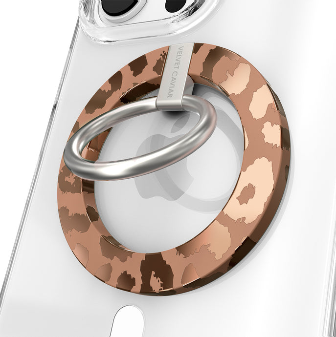 Bronze Chrome Leopard MagSafe Grip Ring