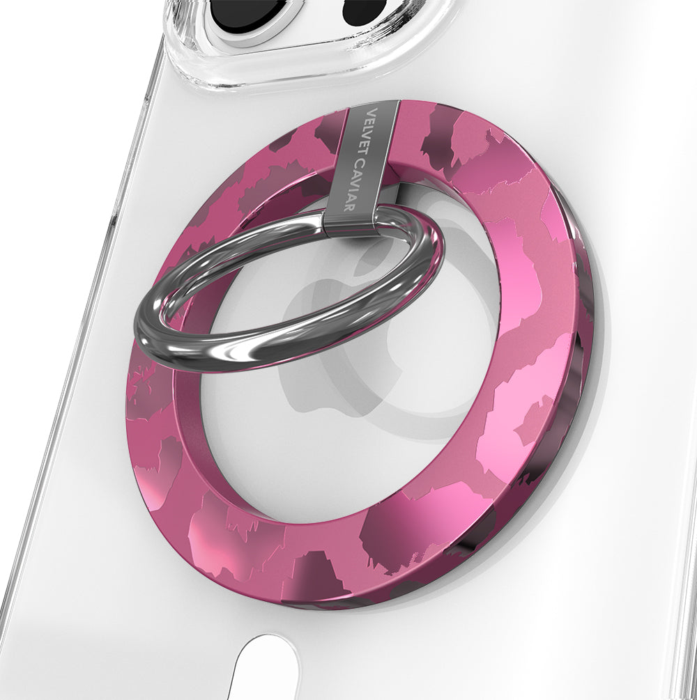 Pink Ruby Leopard MagSafe Grip Ring - Thumbnail 2