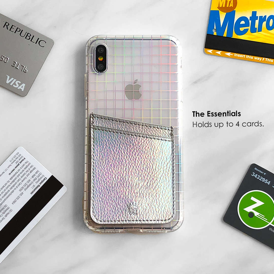 Silver Holo Phone Wallet